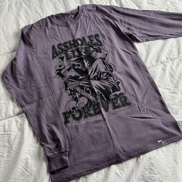 Linda finegold ALF long sleeve purple grim reaper medium - Picture 1 of 2